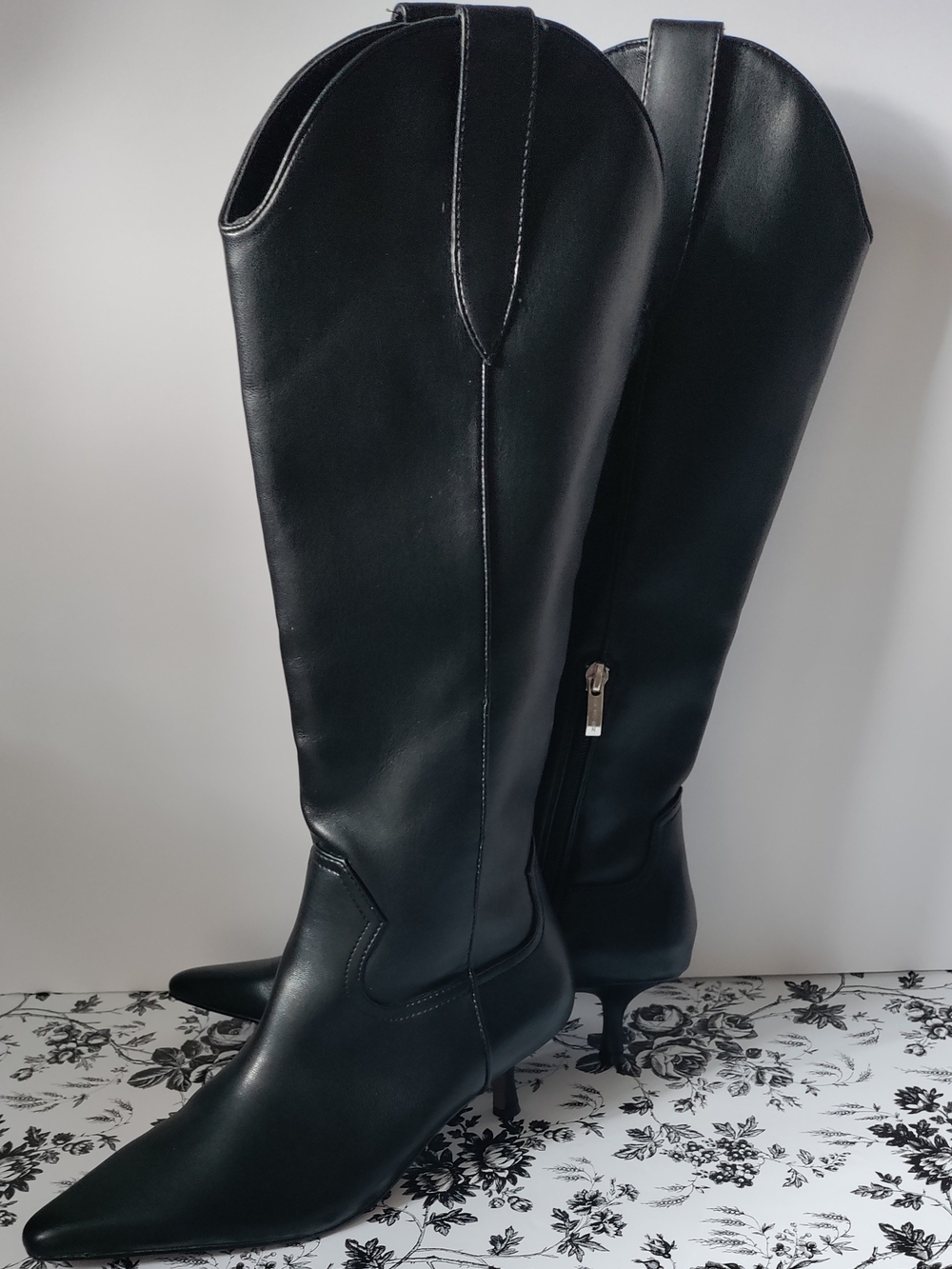 Steven by Steve Madden Bowen Black Knee-High Boots-Size 6.5